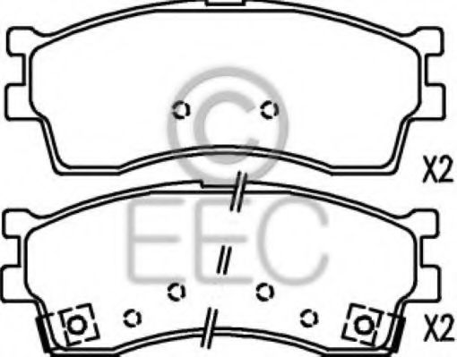 BRP1160 EEC  Комплект тормозных колодок, дисковый тормоз