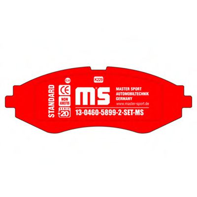 13-0460-5899-2-SET-MS MASTER-SPORT  Комплект тормозных колодок, дисковый тормоз