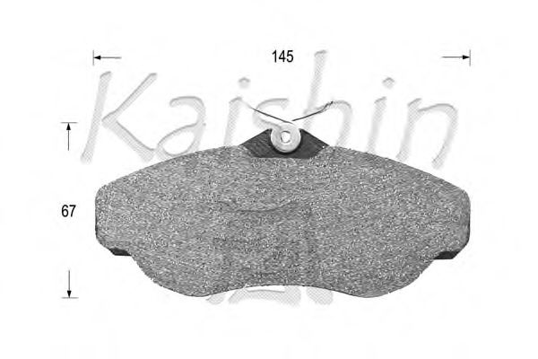 D10101 KAISHIN  Комплект тормозных колодок, дисковый тормоз