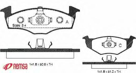 0609.10 METZGER  Комплект тормозных колодок, дисковый тормоз