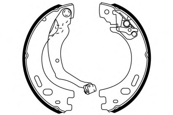 09-0663 E.T.F.  Комплект тормозных колодок; Комплект тормозных колодок, стояночная тормозная система