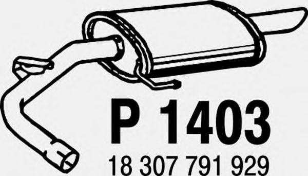 P1403 FENNO FENNO  Глушитель выхлопных газов конечный