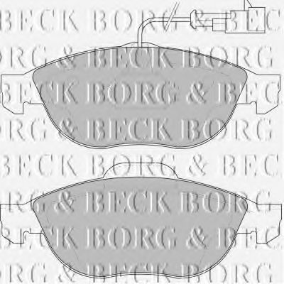 BBP1635 BORG & BECK  Комплект тормозных колодок, дисковый тормоз