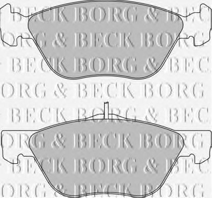 BBP1654 BORG & BECK  Комплект тормозных колодок, дисковый тормоз
