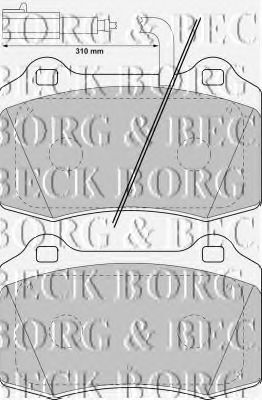BBP1737 BORG & BECK  Комплект тормозных колодок, дисковый тормоз