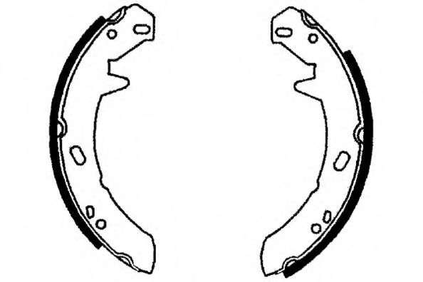 09-0662 E.T.F.  Комплект тормозных колодок; Комплект тормозных колодок, стояночная тормозная система