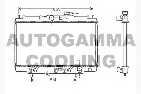 104513 AUTOGAMMA  Радиатор, охлаждение двигателя