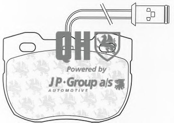 3763600219 JP GROUP  Комплект тормозных колодок, дисковый тормоз