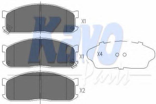 KBP-4523 KAVO PARTS  Комплект тормозных колодок, дисковый тормоз