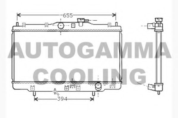 104514 AUTOGAMMA  Радиатор, охлаждение двигателя