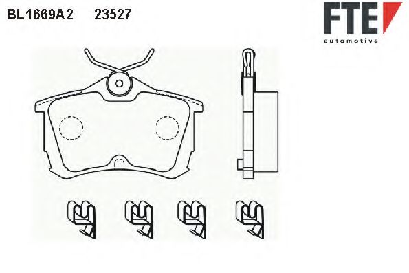 BL1669A2 FTE  Комплект тормозных колодок, дисковый тормоз