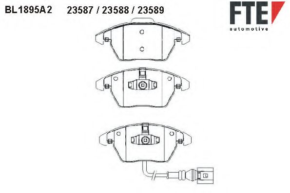 BL1895A2 FTE  Комплект тормозных колодок, дисковый тормоз