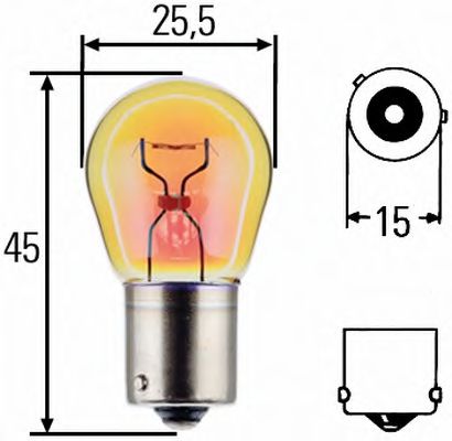 8GA 006 841-121 HELLA  Лампа накаливания, фонарь указателя поворота; Лампа накаливания, фонарь указателя поворота