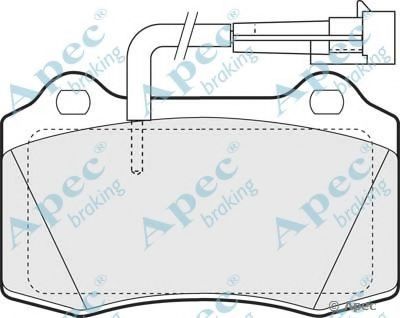 PAD1150 APEC BRAKING  Комплект тормозных колодок, дисковый тормоз