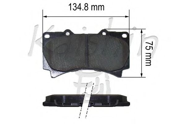 D10152 KAISHIN  Комплект тормозных колодок, дисковый тормоз