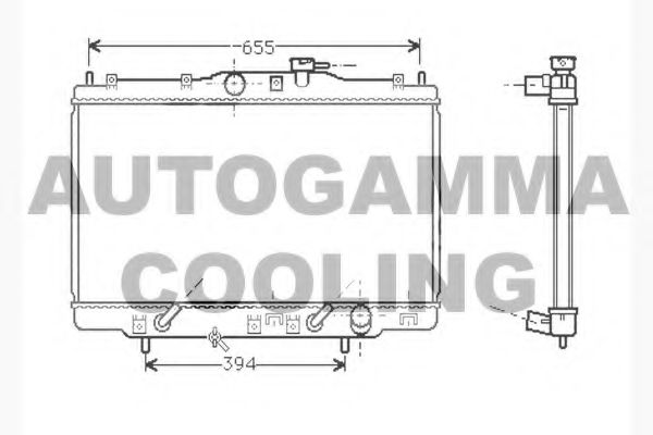 104512 AUTOGAMMA  Радиатор, охлаждение двигателя