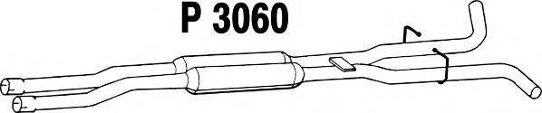 P3060 FENNO FENNO  Средний глушитель выхлопных газов