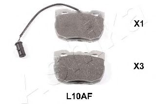 50-0L-L10 ASHIKA  Комплект тормозных колодок, дисковый тормоз