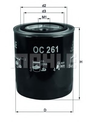 OC 261 MAHLE ORIGINAL  Масляный фильтр