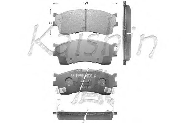 FK11126 KAISHIN  Комплект тормозных колодок, дисковый тормоз