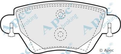 PAD1175 APEC BRAKING  Комплект тормозных колодок, дисковый тормоз