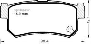 775 MGA  Комплект тормозных колодок, дисковый тормоз