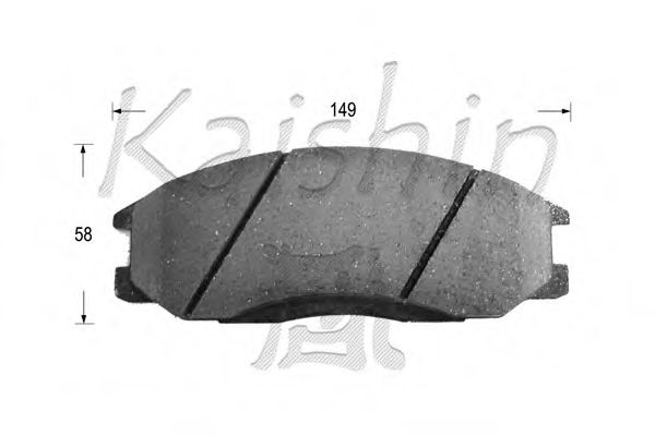 D11103 KAISHIN  Комплект тормозных колодок, дисковый тормоз
