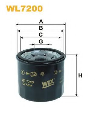 WL7200 WIX FILTERS  Масляный фильтр