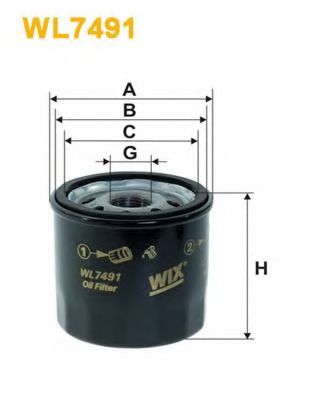 WL7491 WIX FILTERS  Масляный фильтр