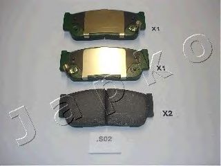 51S02 JAPKO  Комплект тормозных колодок, дисковый тормоз