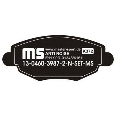 13-0460-3987-2N-SET-MS MASTER-SPORT  Комплект тормозных колодок, дисковый тормоз
