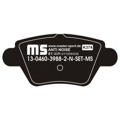13-0460-3988-2N-SET-MS MASTER-SPORT  Комплект тормозных колодок, дисковый тормоз