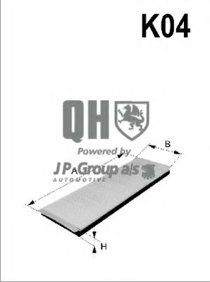 1528101509 JP GROUP JP GROUP  Фильтр салонный; Фильтр кондиционера; Фильтр очистки воздуха в салоне;