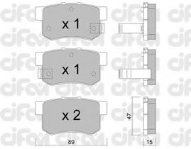 822-173-0 CIFAM  Комплект тормозных колодок, дисковый тормоз