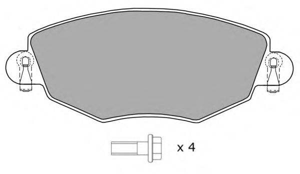 FBP-1196 FREMAX  Комплект тормозных колодок, дисковый тормоз