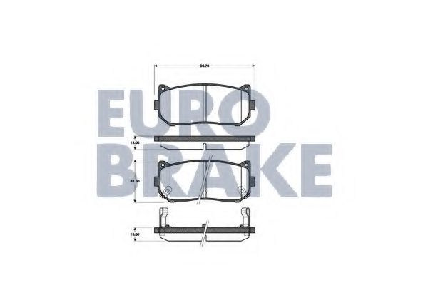 5502223503 EUROBRAKE  Комплект тормозных колодок, дисковый тормоз