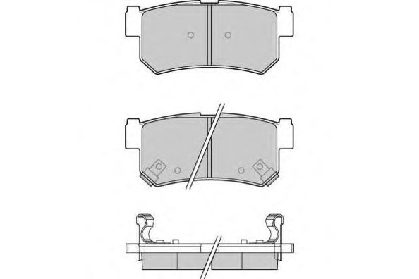 12-1203 E.T.F.  Комплект тормозных колодок, дисковый тормоз