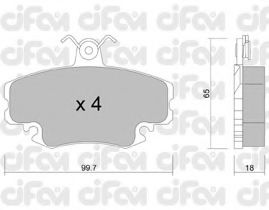 822-120-0 CIFAM  Комплект тормозных колодок, дисковый тормоз