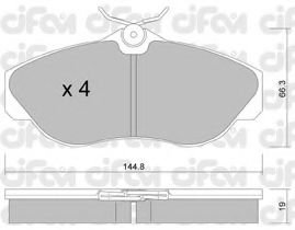 822-350-0 CIFAM  Комплект тормозных колодок, дисковый тормоз