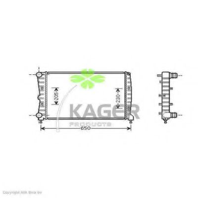 31-1691 KAGER  Радиатор, охлаждение двигателя