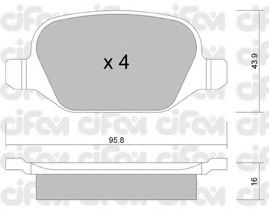 822-324-1 CIFAM  Комплект тормозных колодок, дисковый тормоз