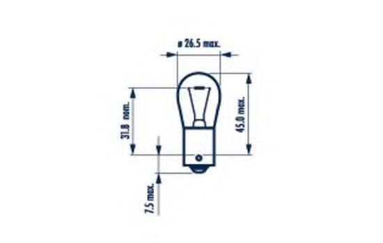 17638 NARVA  Лампа накаливания, фонарь указателя поворота; Лампа накаливания, фонарь указателя поворота