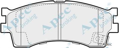 PAD1160 APEC BRAKING  Комплект тормозных колодок, дисковый тормоз