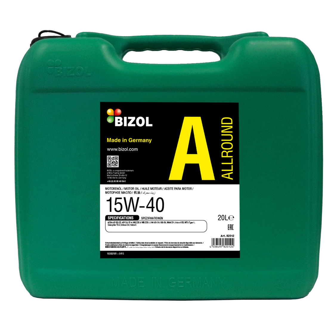 BIZOL Allround 15W40 20л.